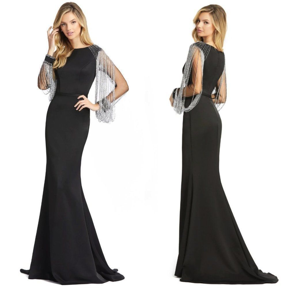 Mac Duggal 20116 Two Sleeve Gown Dress